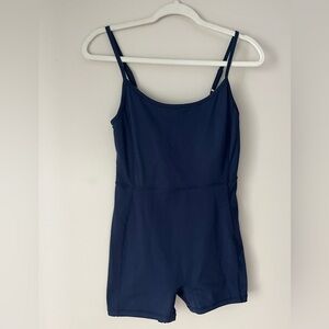 PacSun Navy Double-Strap Romper Jumpsuit